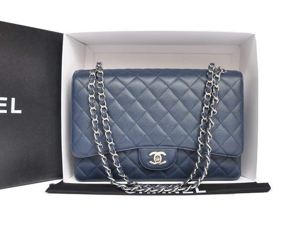 7A Replica Chanel Original Caviar Leather Jumbo Flap Bag A47600 Blue